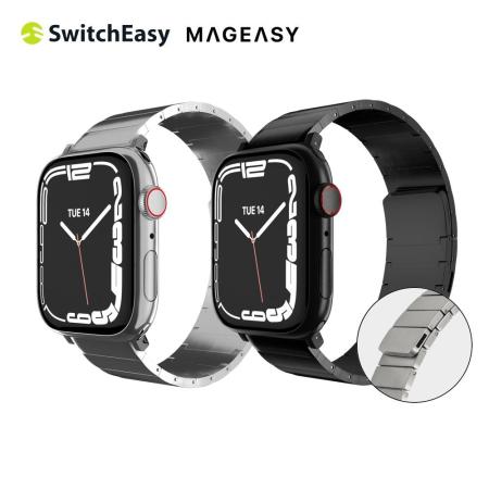 SwitchEasy Maestro M Apple Watch 不鏽鋼鏈 強力磁吸 磁扣式鋼錶帶✿80D024